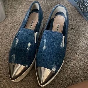 Miu miu denim sneakers